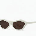 Cream Cat Eye Sunglasses With Gold Accents – eyewear (view 1)