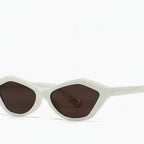 Cream Cat Eye Sunglasses With Gold Accents – eyewear (view 1)