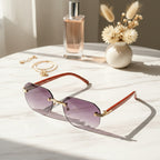 Rimless Gradient Sunglasses Bridge - C4 Gray Gradient – eyewear (view 2)