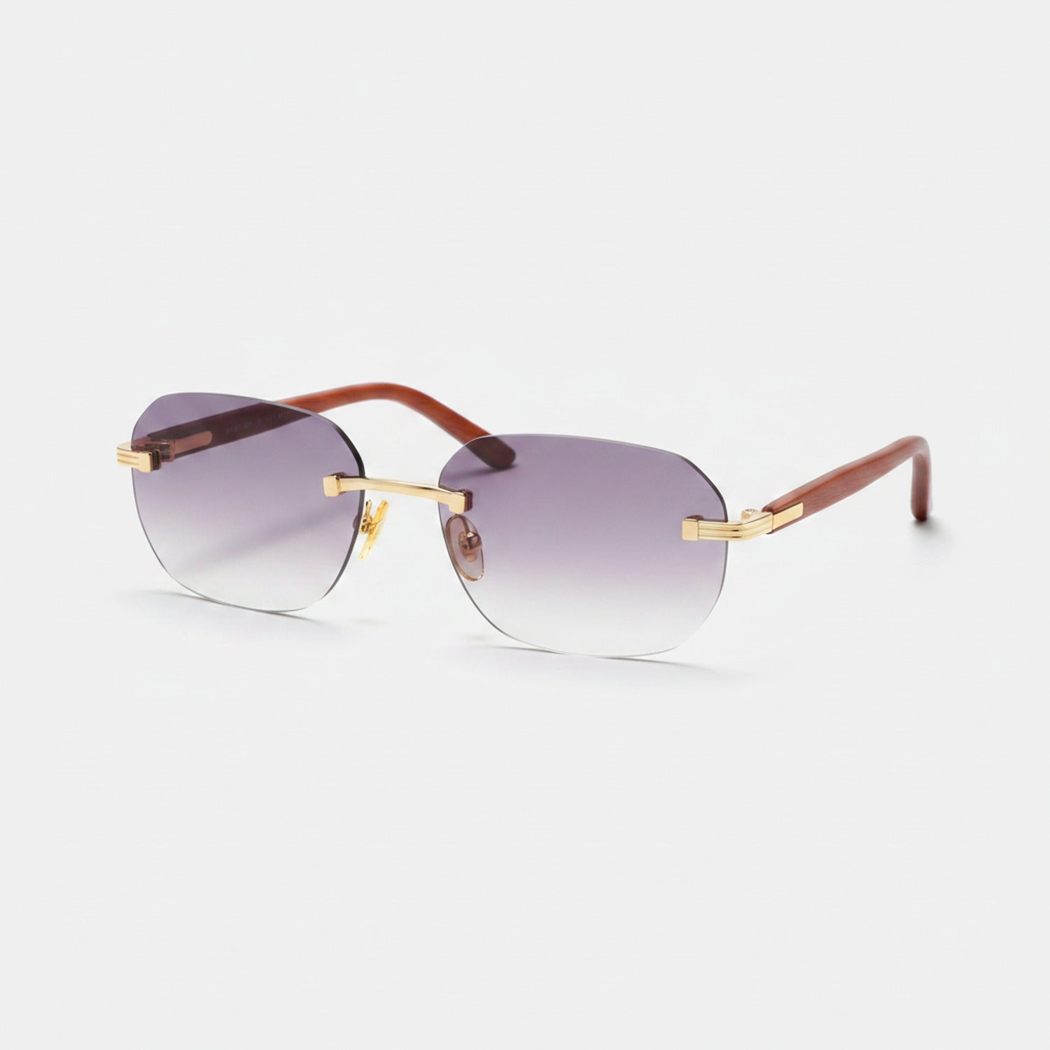 Rimless Gradient Sunglasses Bridge - C4 Gray Gradient – eyewear (view 1)