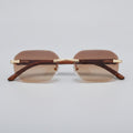 Rimless Gradient Sunglasses Bridge - C1 Tea Color – eyewear (view 1)