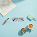 Bear Shaped Rimless Sunglasses - Ombré Pink