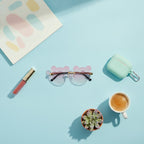 Bear Shaped Rimless Sunglasses - Ombré Pink