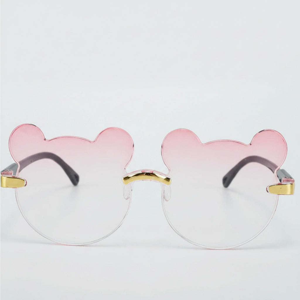Bear Shaped Rimless Sunglasses - Ombré Pink – eyewear (view 1)