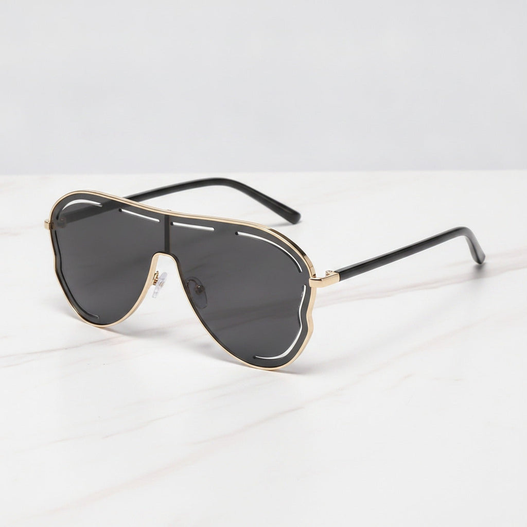 Aviator Sunglasses - Gold Frame Gray