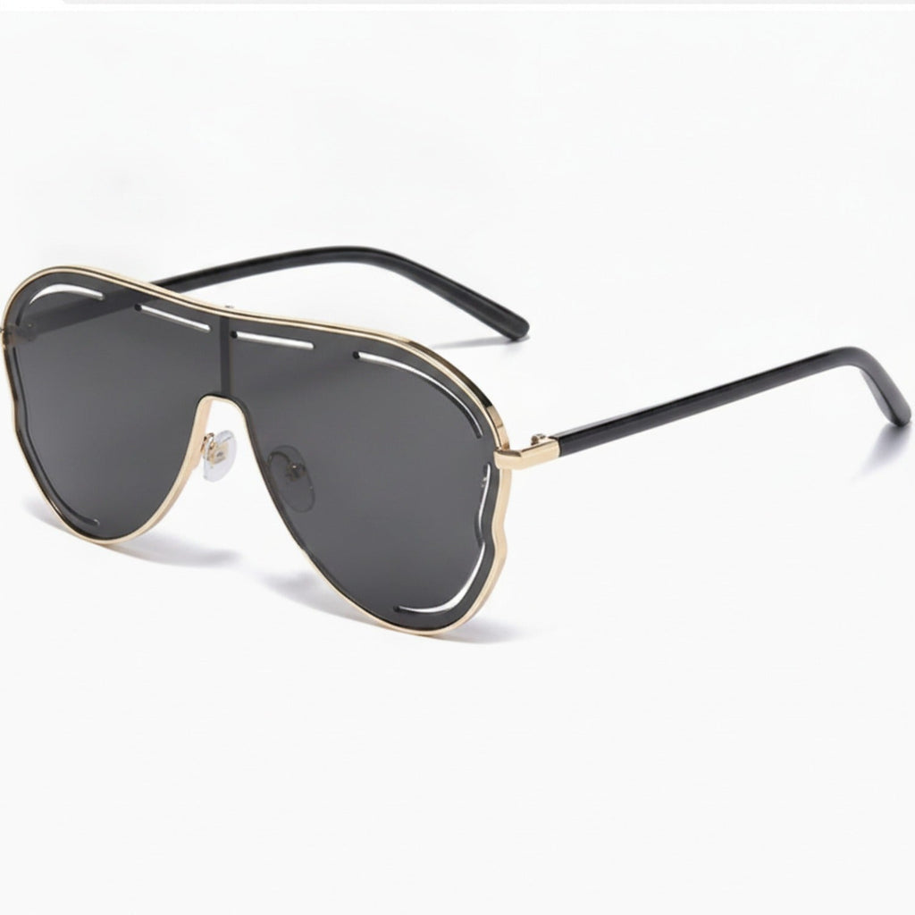 Aviator Sunglasses - Gold Frame Gray