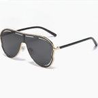 Aviator Sunglasses - Gold Frame Gray