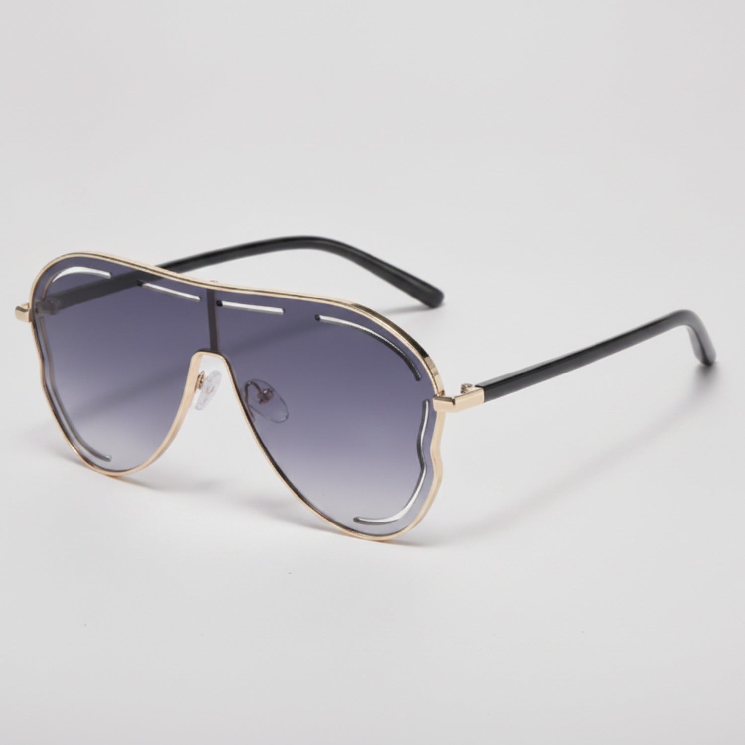 Aviator Sunglasses - Gold Frame Dual Gray