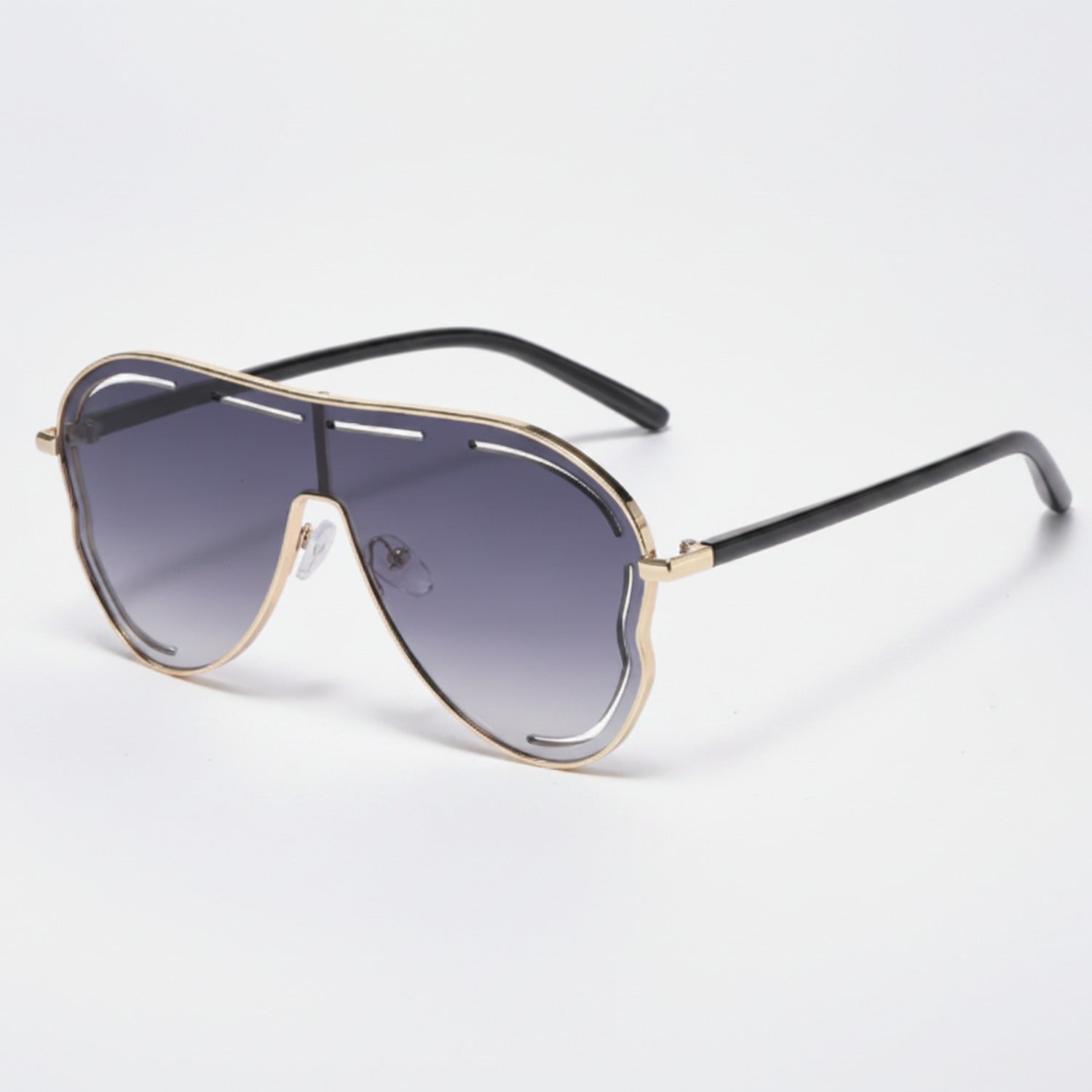 Aviator Sunglasses - Gold Frame Dual Gray