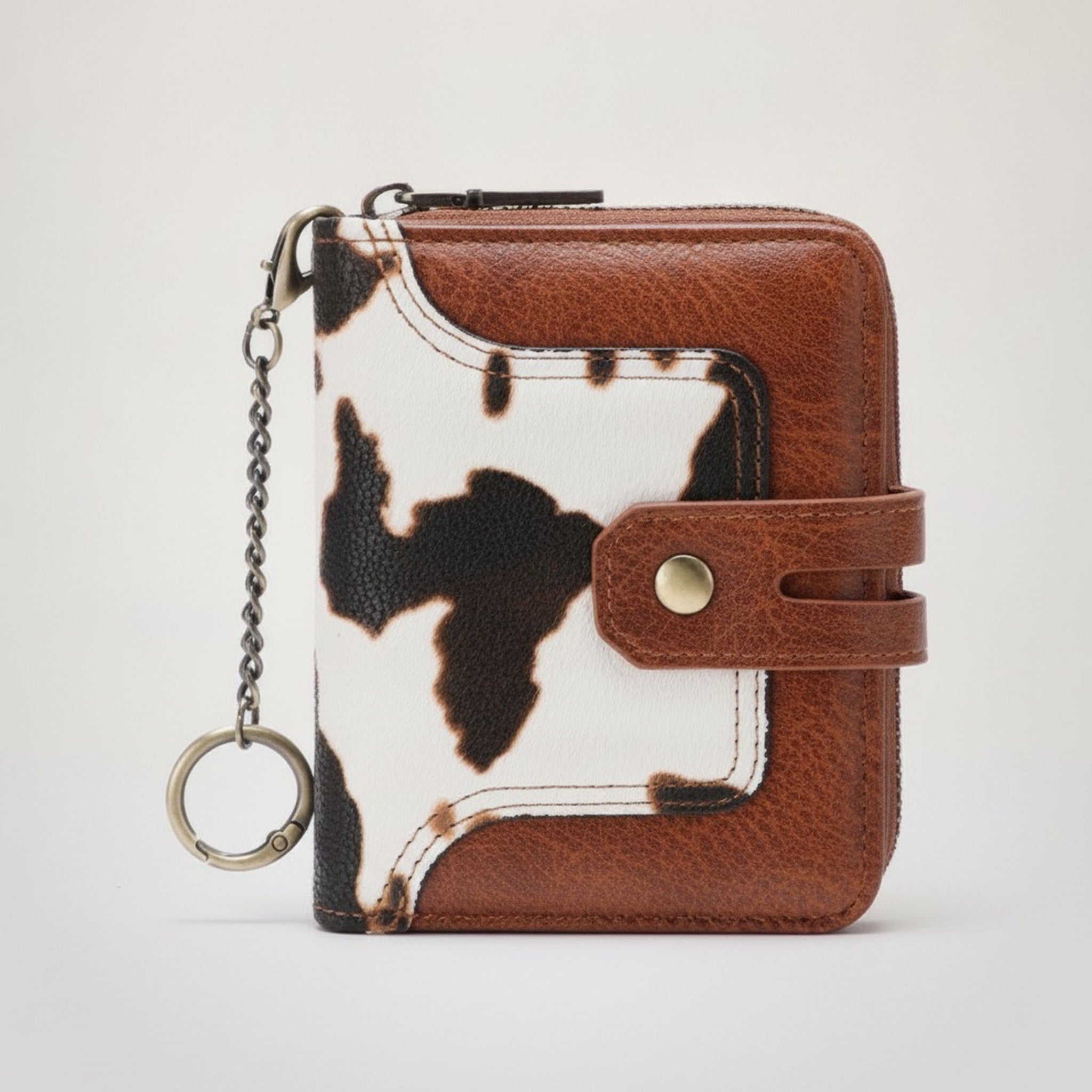 Compact Cow Print Bifold Wallet – bags & wallets (view 1)
