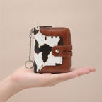 Compact Cow Print Bifold Wallet – bags & wallets (view 5)