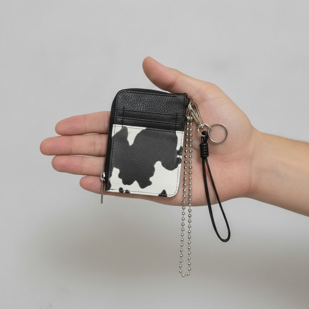 Cow Print Wallet with Chain Keychain – bags & wallets (view 4)