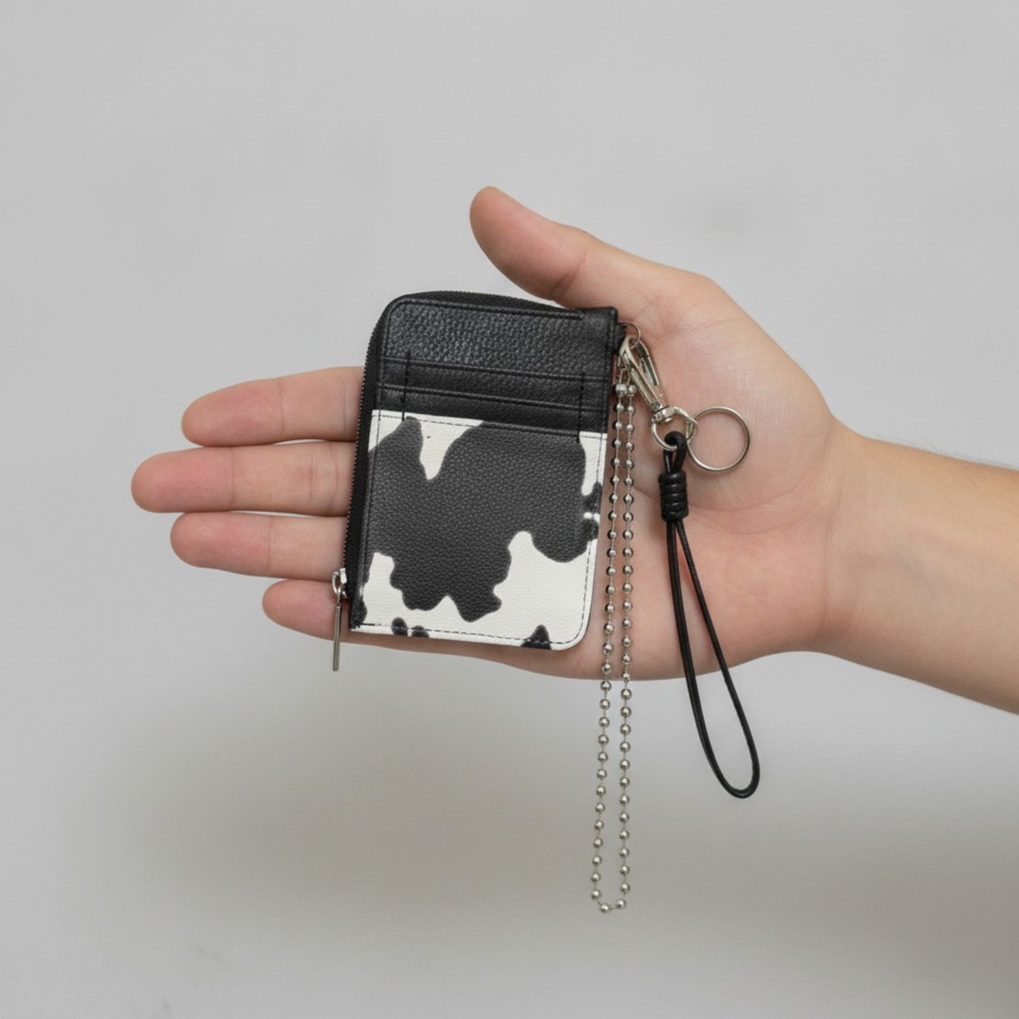 Cow Print Wallet with Chain Keychain – bags & wallets (view 4)