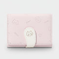 Cute Kitten Embroidered Pink Tri-Fold Wallet