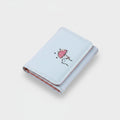 Light Blue Wallet With Girl Holding Umbrella Design