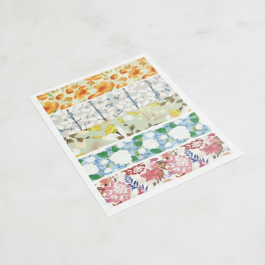 Floral Washi Tape Set - Botanical Design - SKU-2