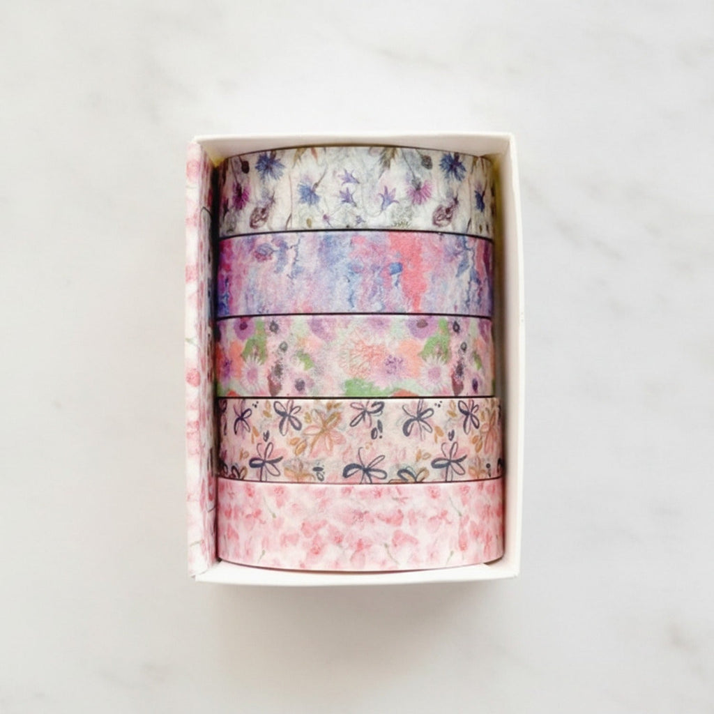Floral Washi Tape Set - Botanical Design - SKU-3