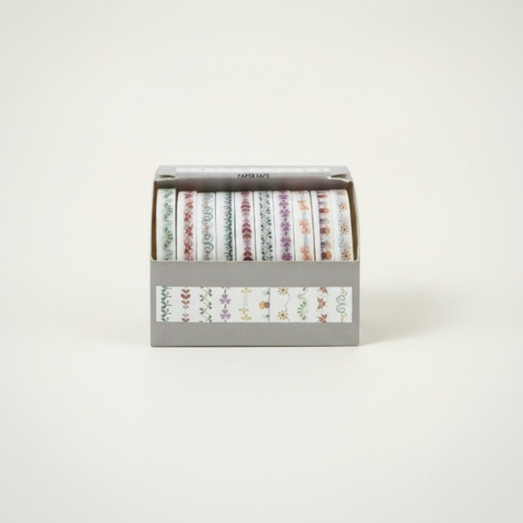Assorted Decorative Paper Tape 10 Rolls – stationery (view 3)