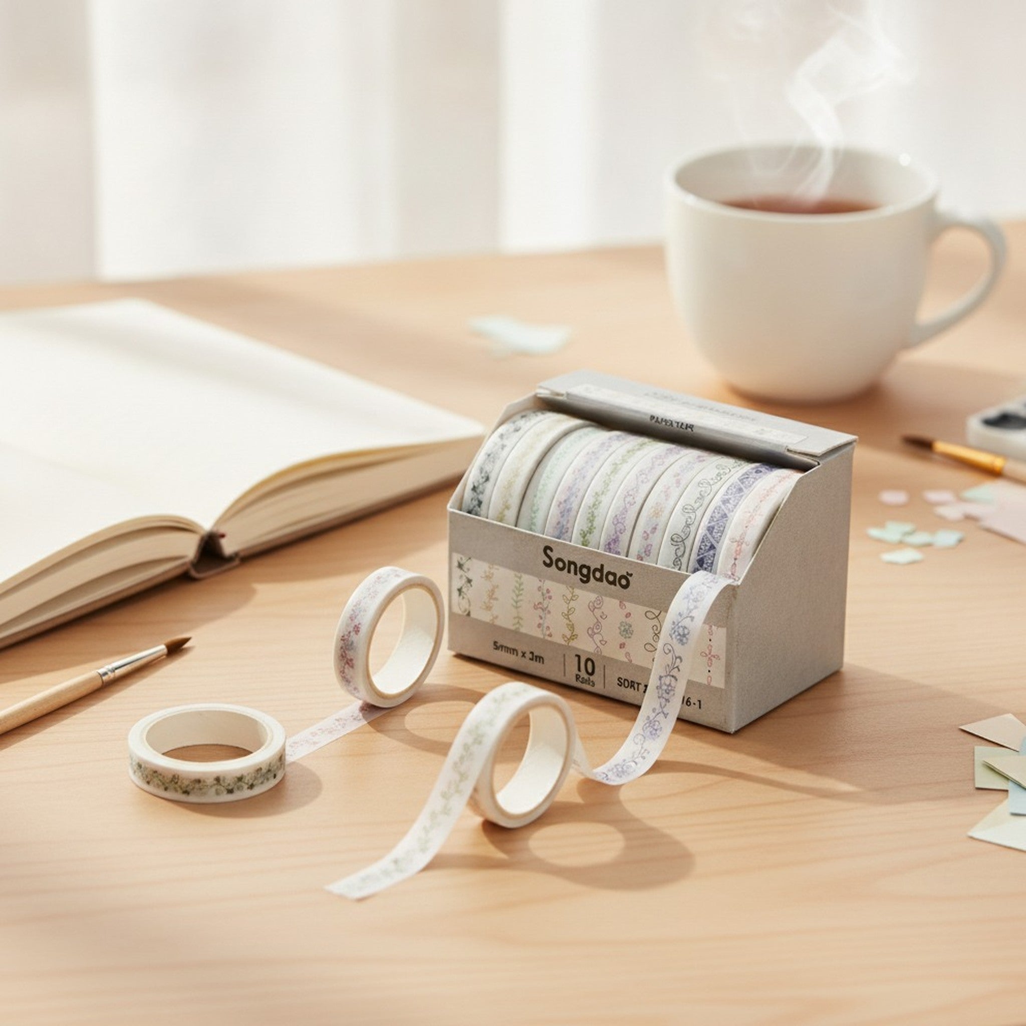 Assorted Decorative Paper Tape 10 Rolls – stationery (view 4)