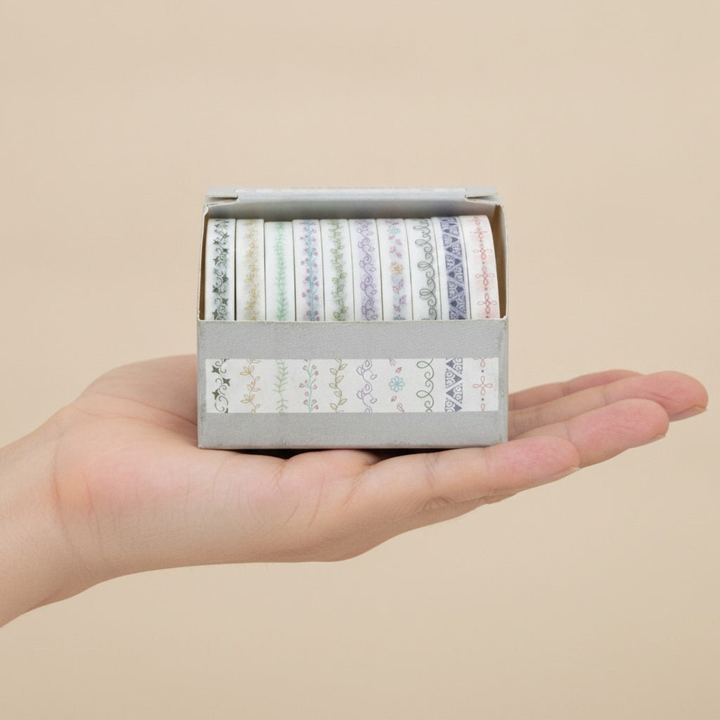 Assorted Decorative Paper Tape 10 Rolls – stationery (view 5)