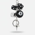 Acrylic Keyring With Lucky Charms - Black & Silver Lucky – novelty & toys (view 1)