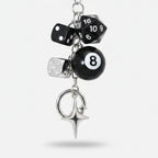 Acrylic Keyring With Lucky Charms - Black & Silver Lucky – novelty & toys (view 1)