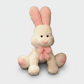 Cream Bunny Plush Toy With Pink Bow – novelty & toys (view 1)