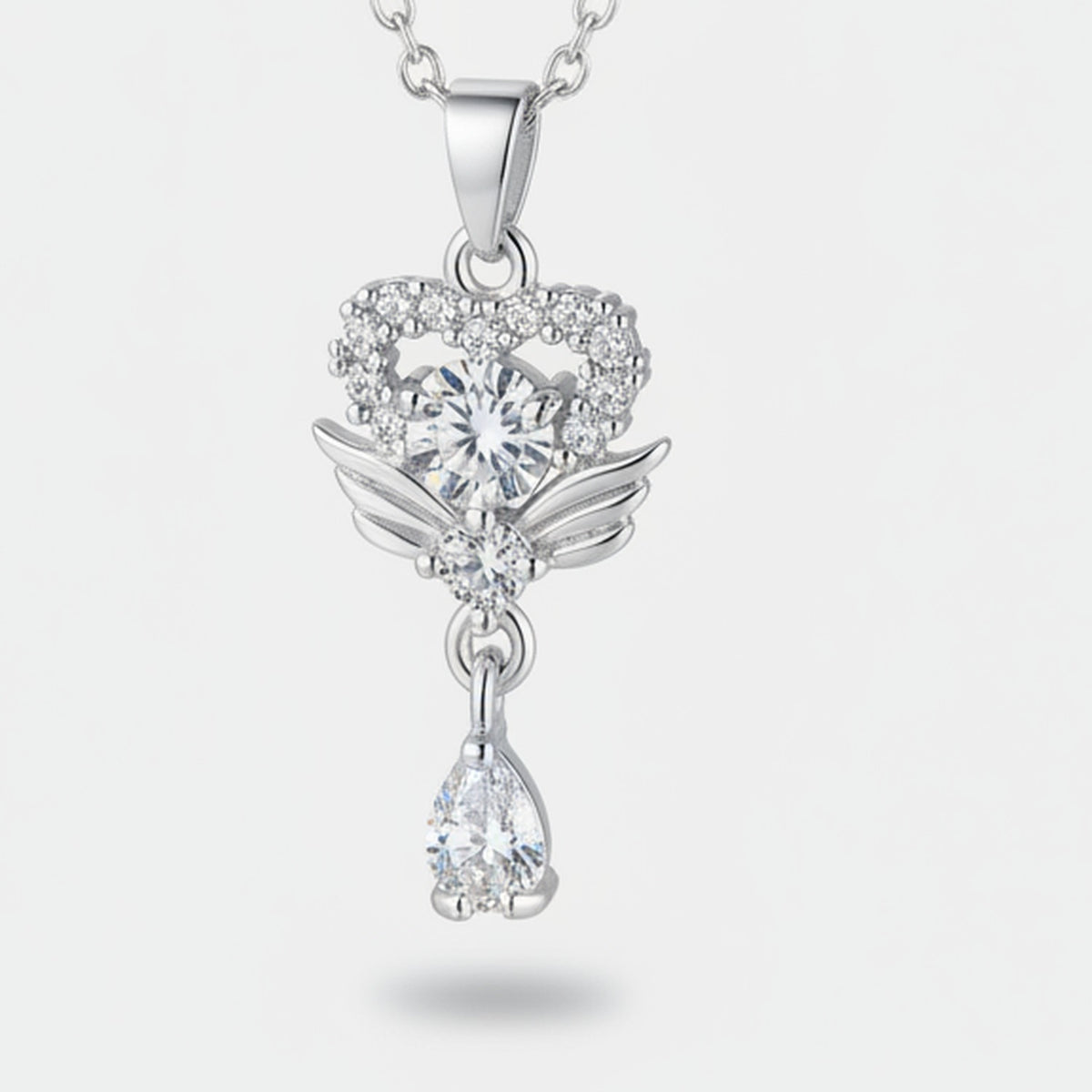 Pearl Shell Pendant Chain Necklace - 8171 Pearl Shell Necklace - Silver – jewelry (view 1)