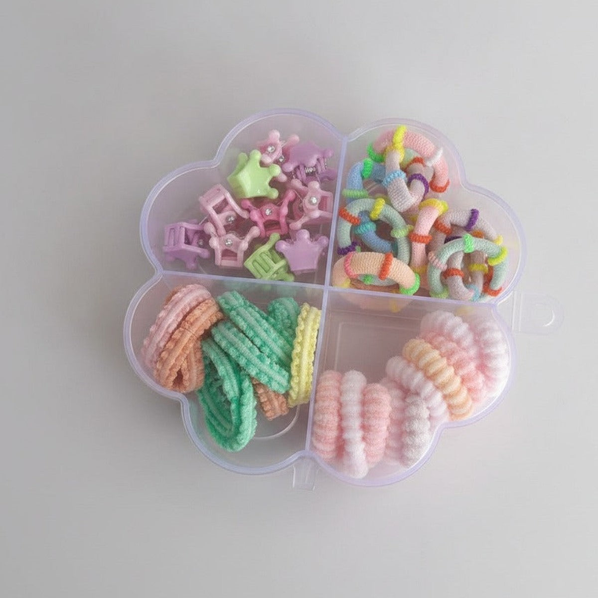 Flower & Coil Hair Clips Set – hair accessories (view 1)