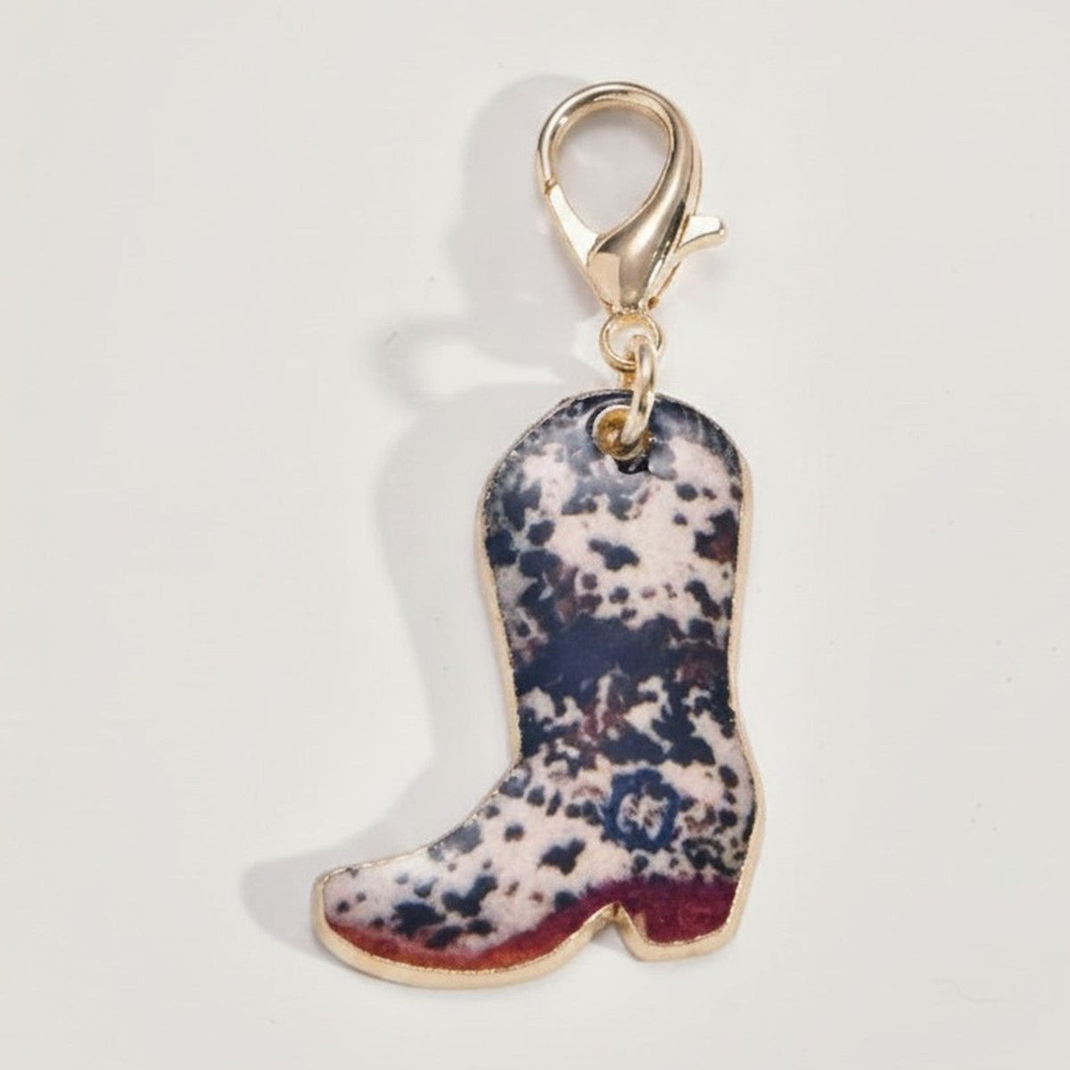 Cow Print Western Boot Charm – bags & wallets (view 1)