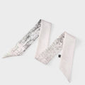 Botanical Sketch Skinny Scarf Cream Botanical