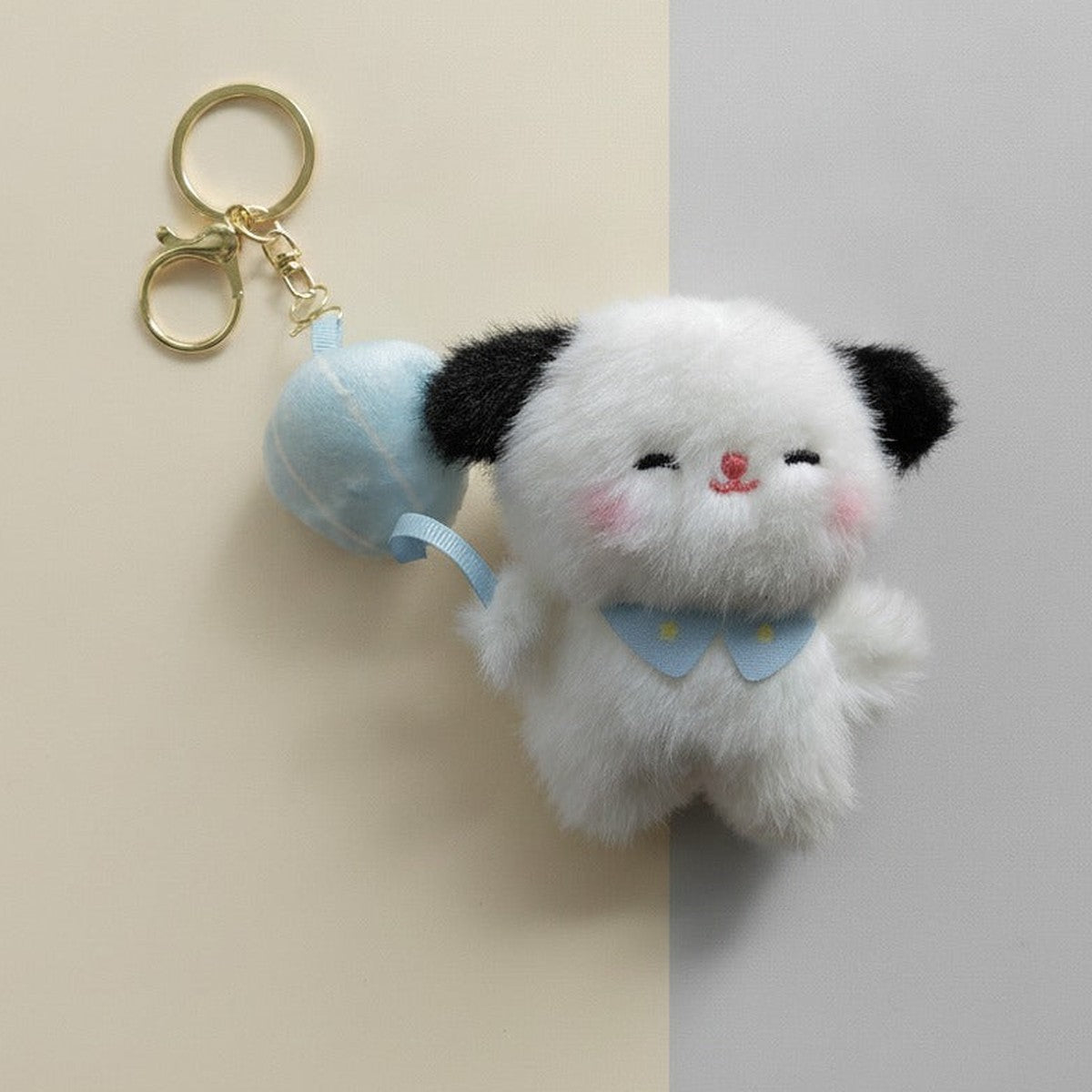 Fluffy Puppy Plush Keychain – novelty & toys (view 1)
