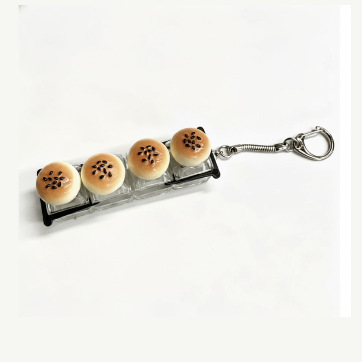 Cheese Wedge Keychain Charm - Dinner Roll