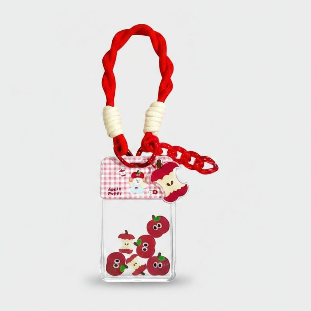 Red Apple Charm Clear Puppy ID Holder – novelty & toys (view 1)