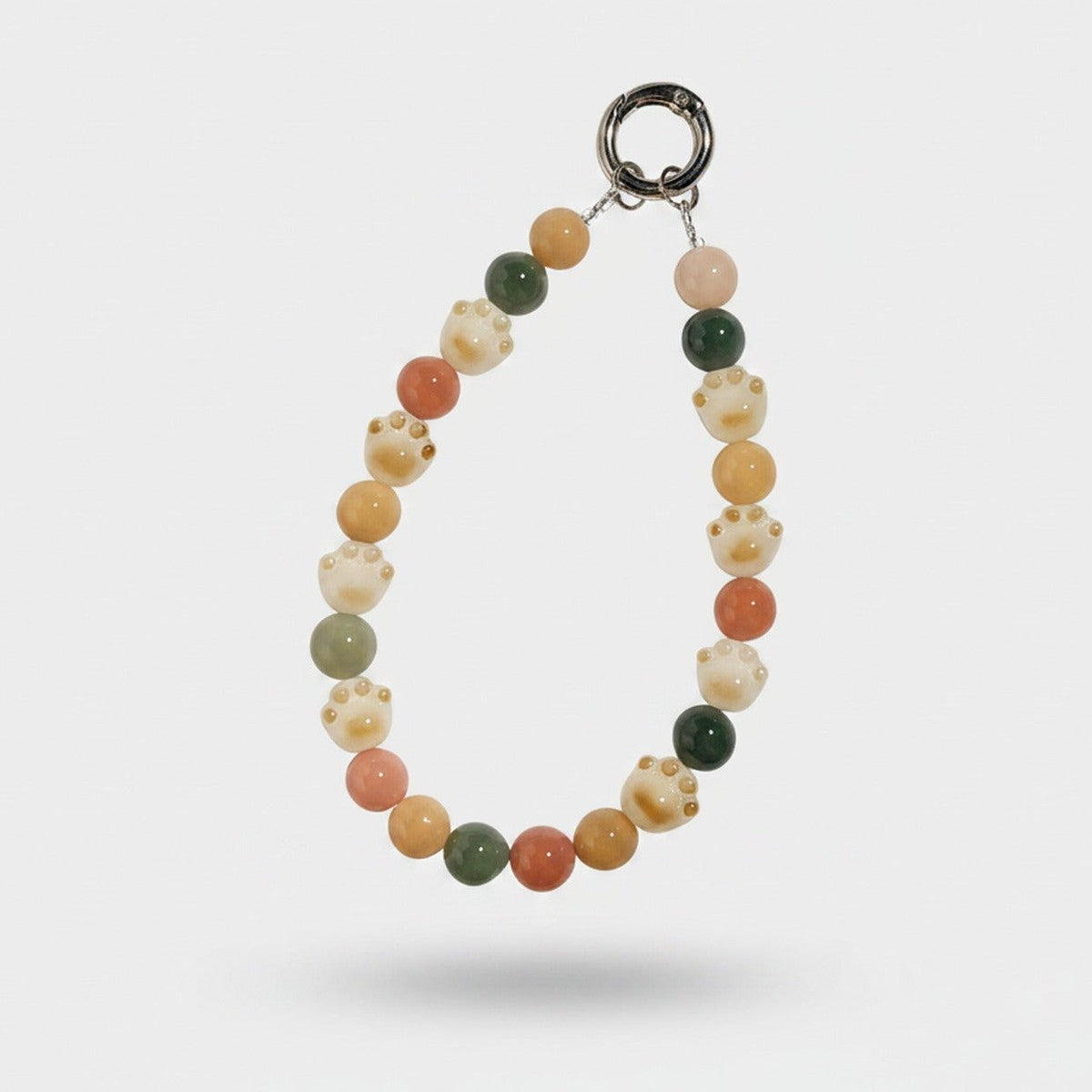 Beaded Phone Charm With Colorful Stone Beads – tech (view 1)