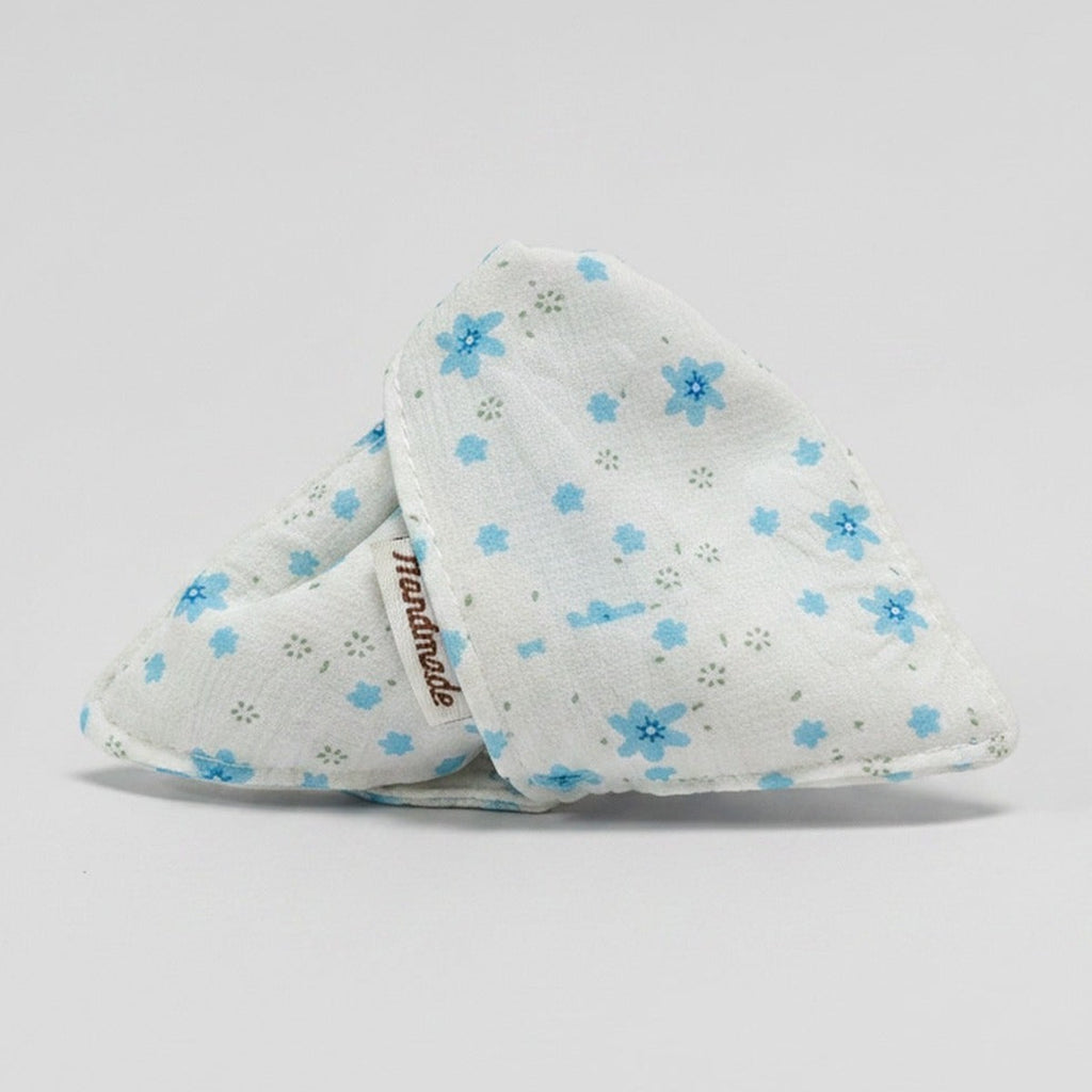 Blue Floral Fabric Hair Claw Clip – hair accessories (view 1)