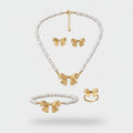 Pearl Bow Jewelry Set With Ring (view 1)