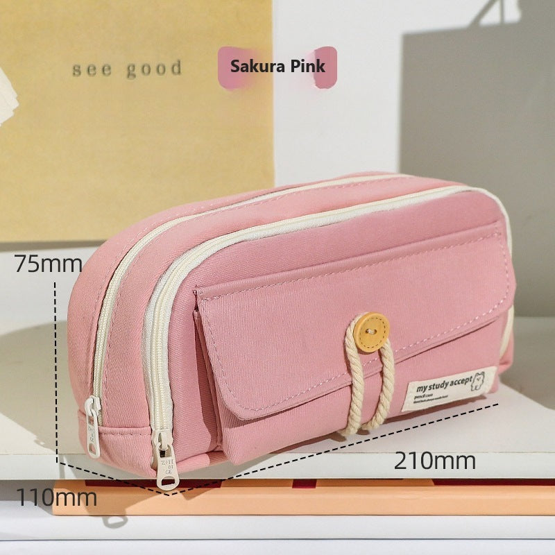 Japanese style extra-large pencil case - Pink