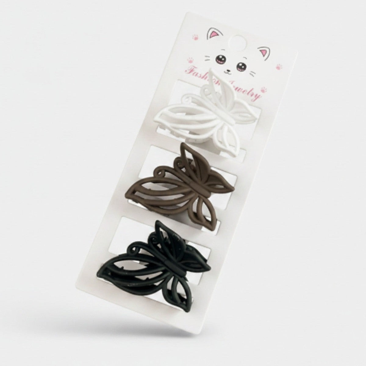 Butterfly Hair Clips Set Metallic Colors – hair accessories (view 1)