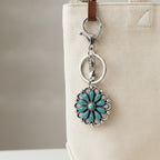 Western Turquoise Flower Keychain - Type 1