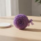 3D Flower AirPods Case with Beaded Charm - Purple Rose (for AirPods 3)