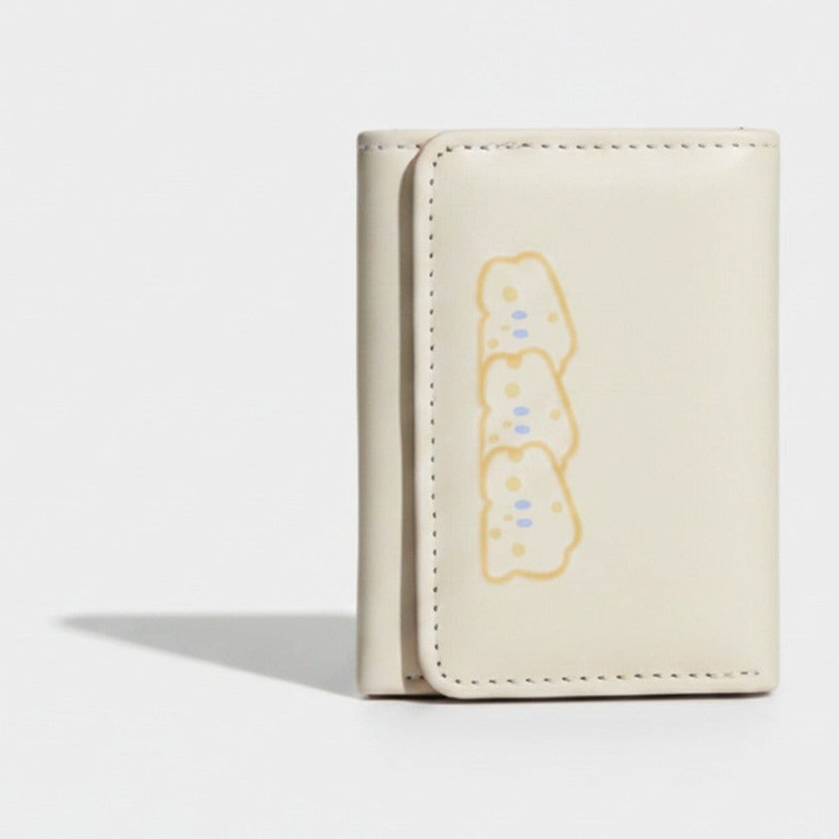 Cream Puppy Outline Trifold Card Wallet – bags & wallets (view 1)