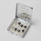 Cat Face Press-On Manicure Set - Cream & Black Cat
