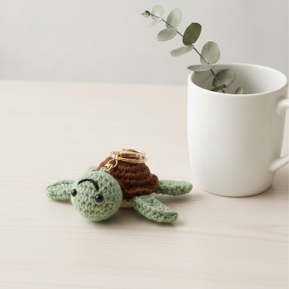 Mini Crochet Turtle Keychain DIY Kit - Sea Turtle