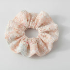 Lace Floral Scrunchie With Ruffle Edge – hair accessories (view 1)