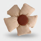 Beige Fabric Flower Hair Clip With Rust Center – hair accessories (view 1)
