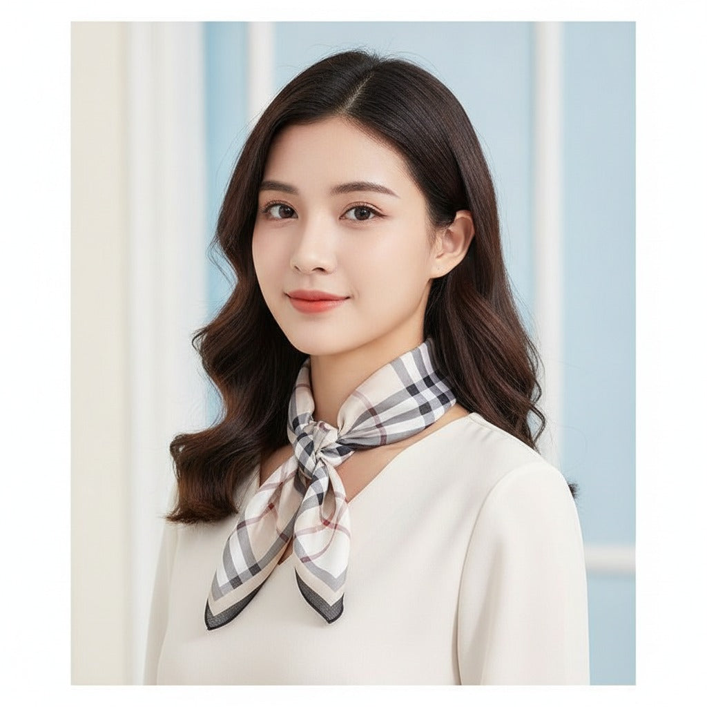 Plaid Lightweight Scarf Wrap - Mauve Plaid