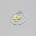 Pearl Beaded Charm Keychain - Cream Pearl