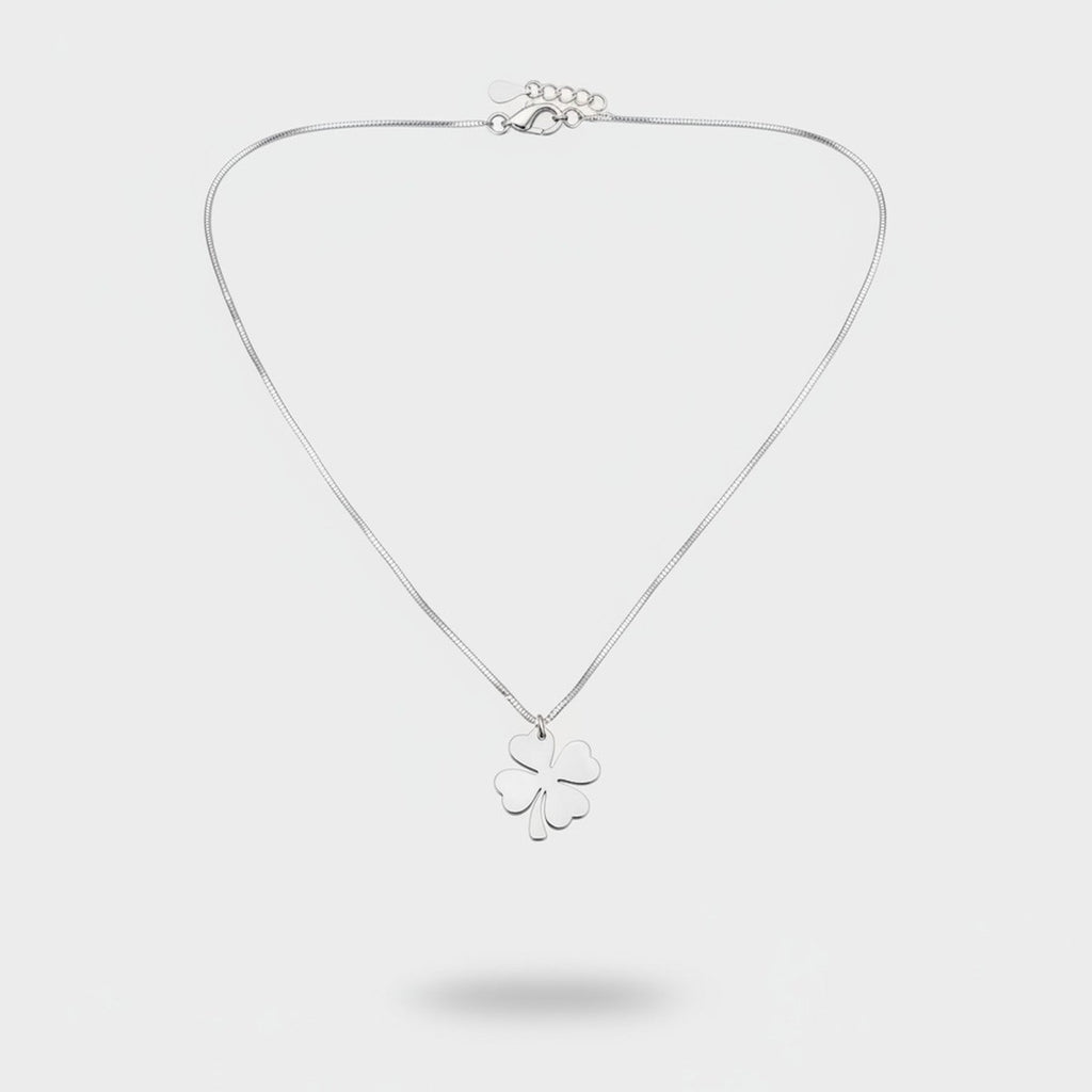 Silver Four-Leaf Clover Pendant Necklace – jewelry (view 1)