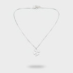 Silver Four-Leaf Clover Pendant Necklace – jewelry (view 1)